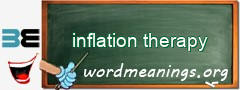 WordMeaning blackboard for inflation therapy